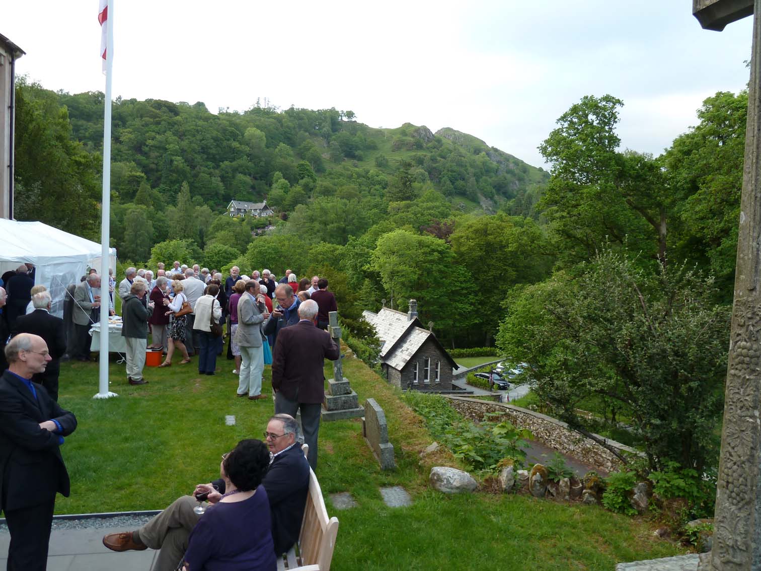 Celibration outside front of Church